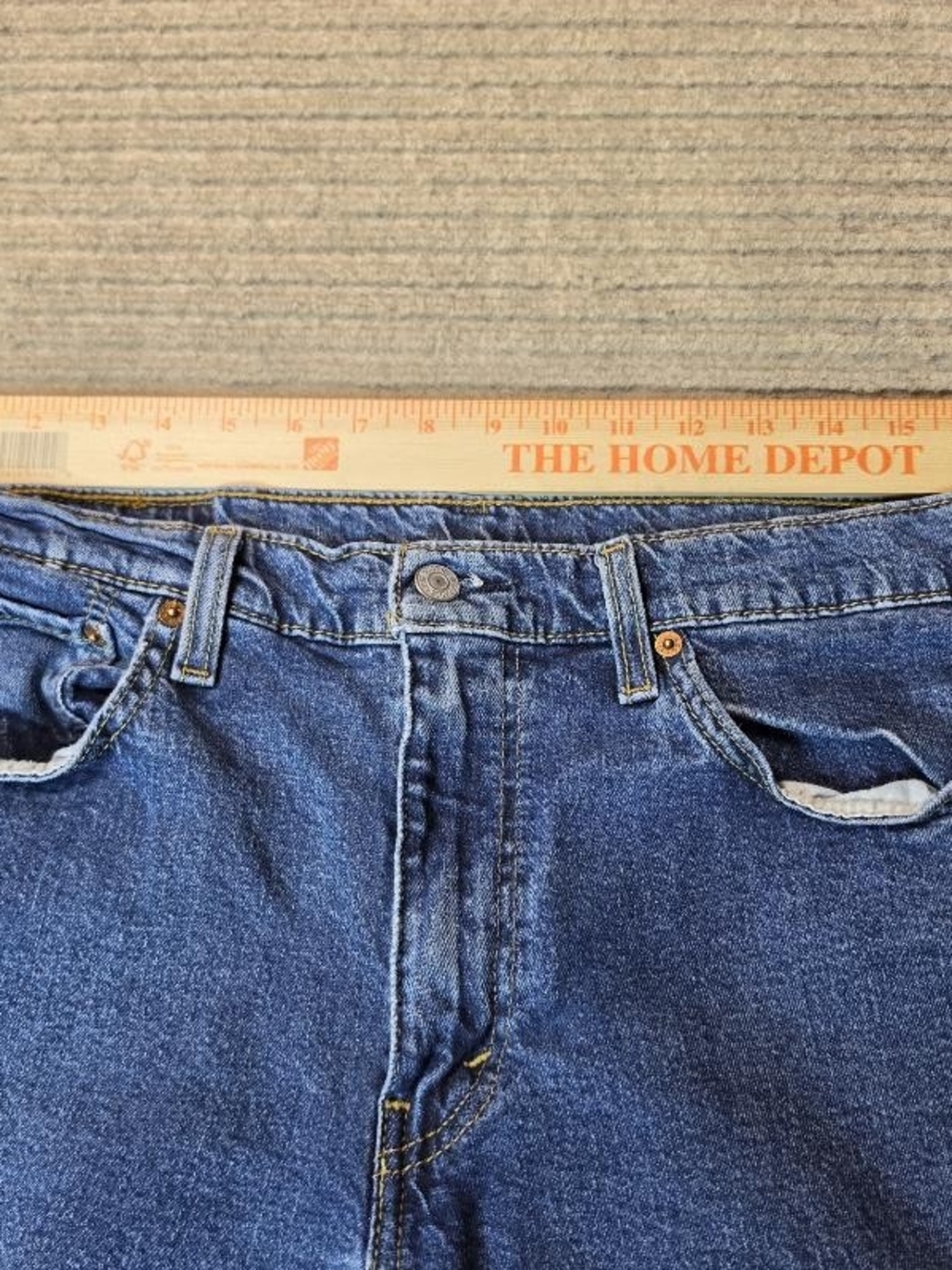 Levis 511 Slim Fit Jeans Mens 36x32 Blue Denim Med Wash Measure 34x31 Do Stretch - Picture 3 of 10
